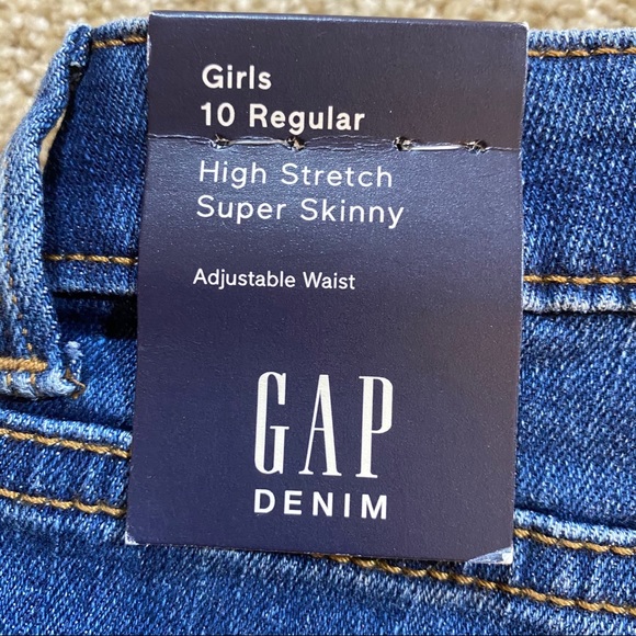 Gap Kids Skinny Sequin Flippy Emoji Jeans, Hi Bye Smiley Face NWT Size 10 - Picture 10 of 14
